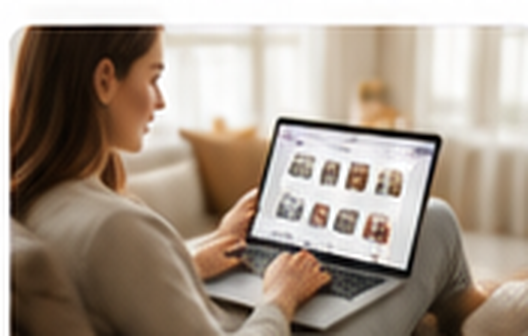 Customer browsing products online