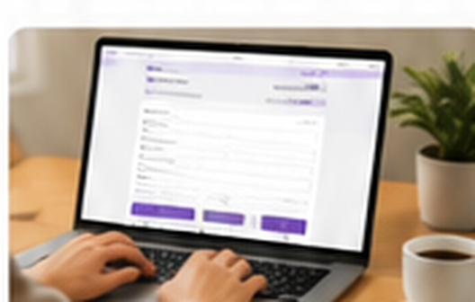 Customer completing an online order form
